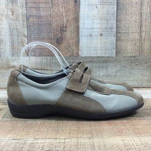 Munro American Tan Brown Suede Sport Sneakers Shoes Womens 11 M Two Tone